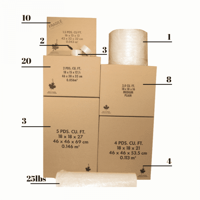 Bedroom Condo Packing Kit