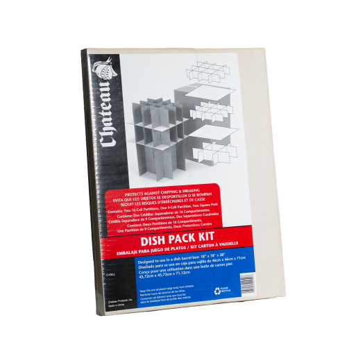 Dish divider packing kit for a 1.5 cube box