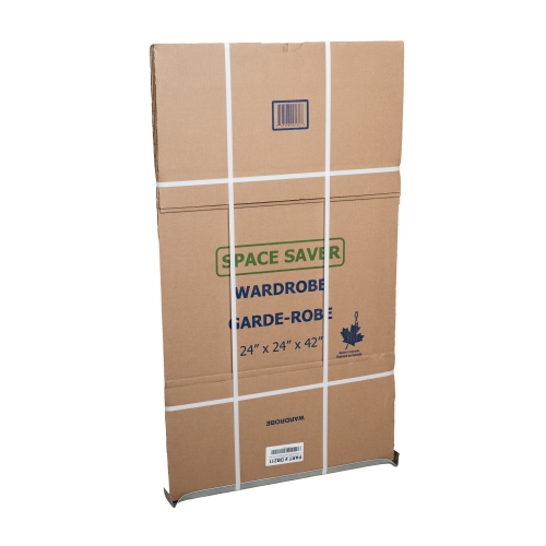 Space Saver Wardrobe Box with metal hanging bar 24" × 24" × 42"
